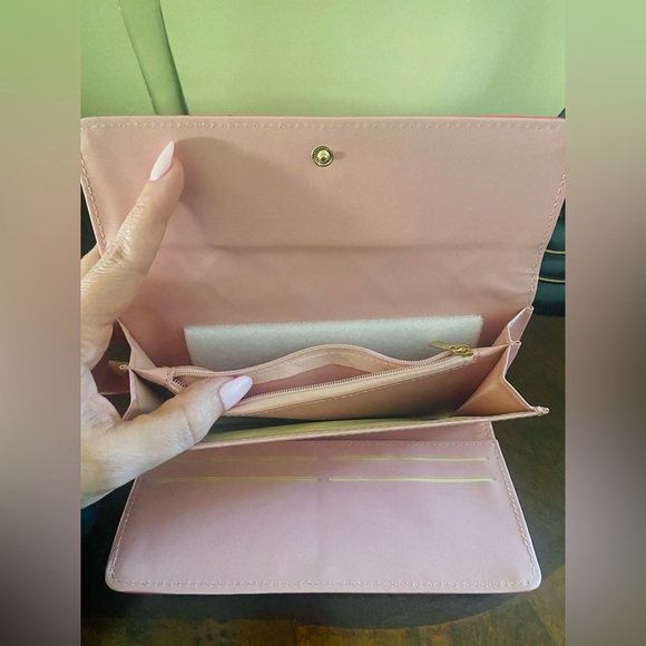Pink Long Wallet-Vegan Leather - Picture 7 of 7